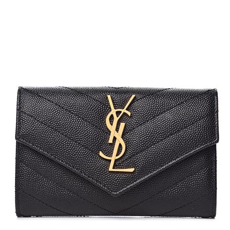 ysl fog wallet|SAINT LAURENT Grain De Poudre Matelasse Chevron .